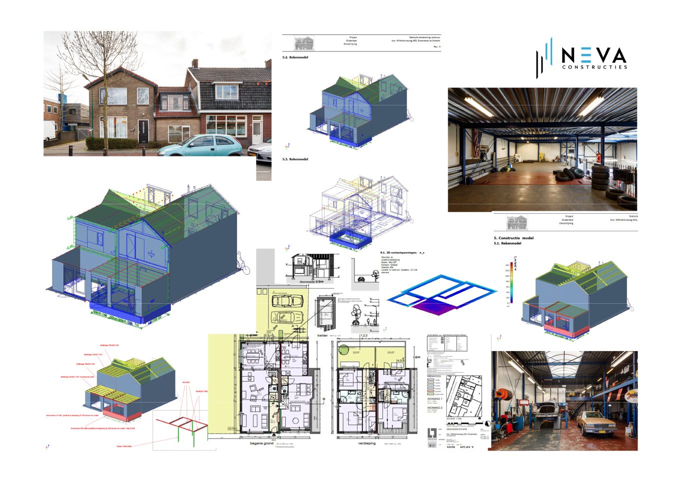 Constructieberekening voor een totale renovatie van een twee-onder-een-kap woning in Groenekan